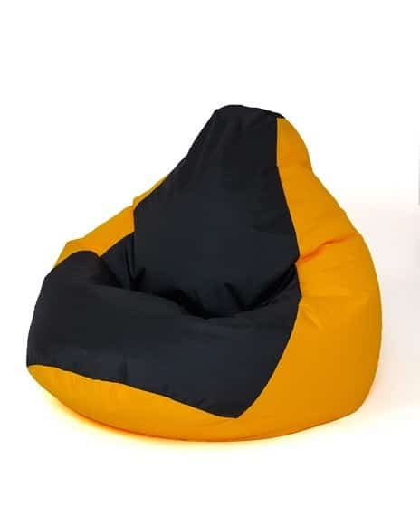 Pufa worek sako GRUSZA Żółty-czarny L 105x80