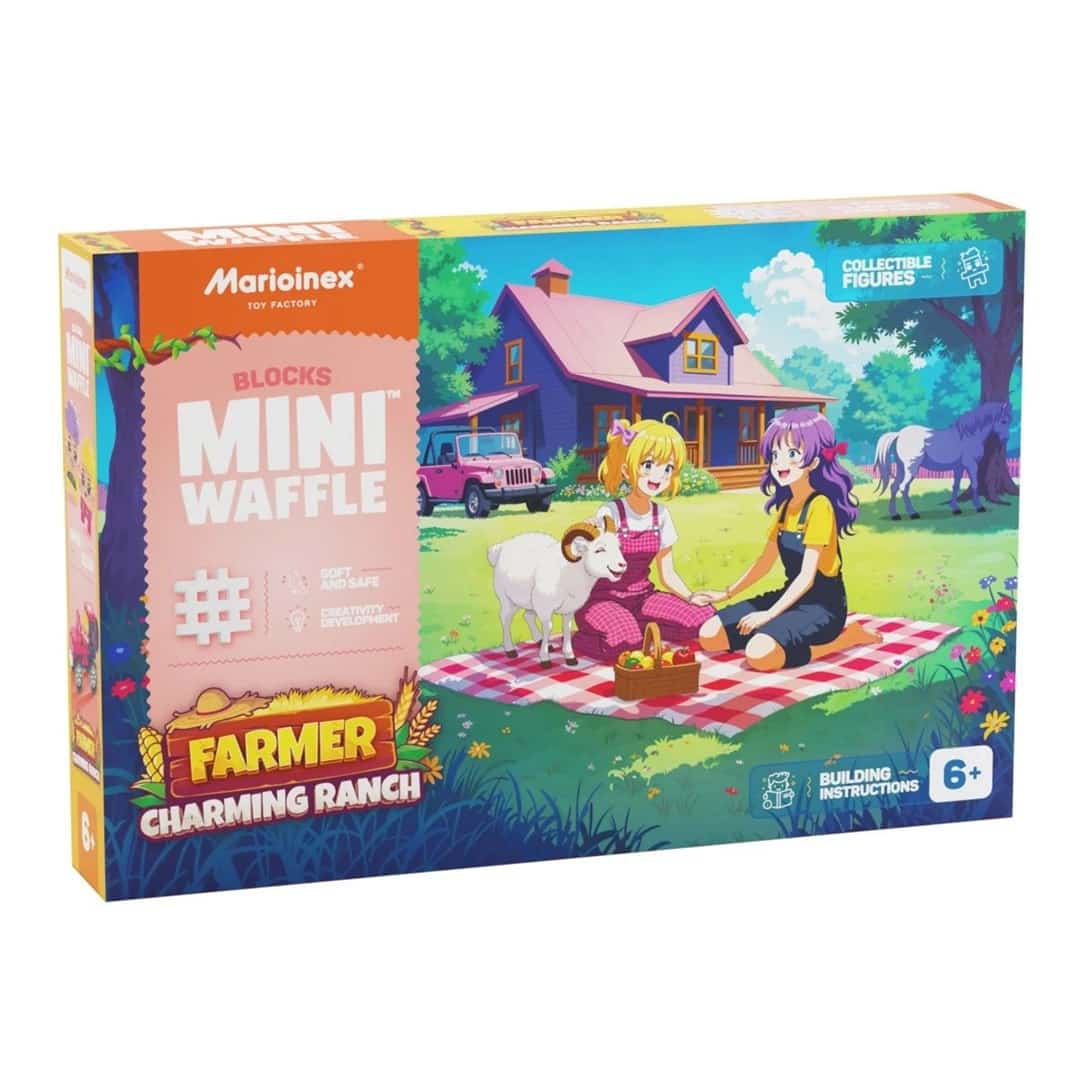MARIOINEX Klocki Mini Waffle Farmer, 112 elementów