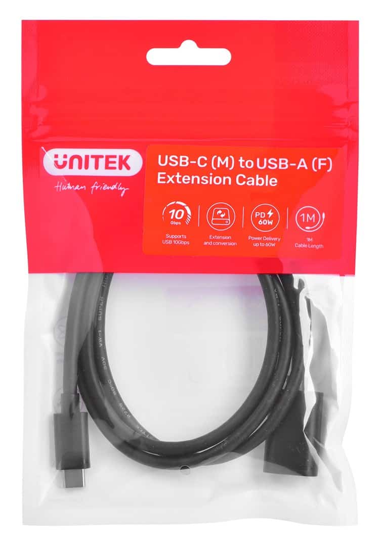 UNITEK KABEL ADAPTER USB-C-USB-A 10GBPS 60W 1M