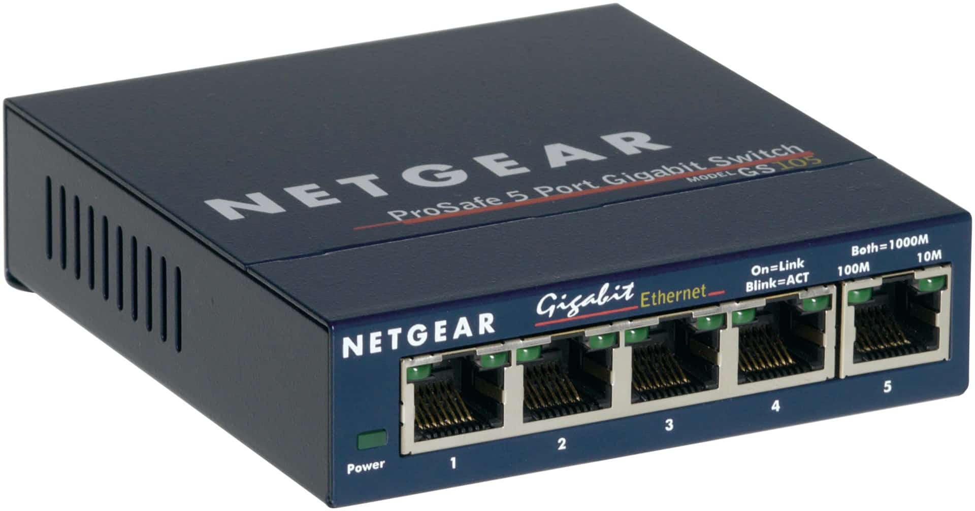 Switch Netgear GS105GE 5-portowy Niebieski