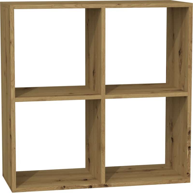 REGAŁ MALAX 2X2 ARTISAN - 4 Półki, Kolor Drewniany