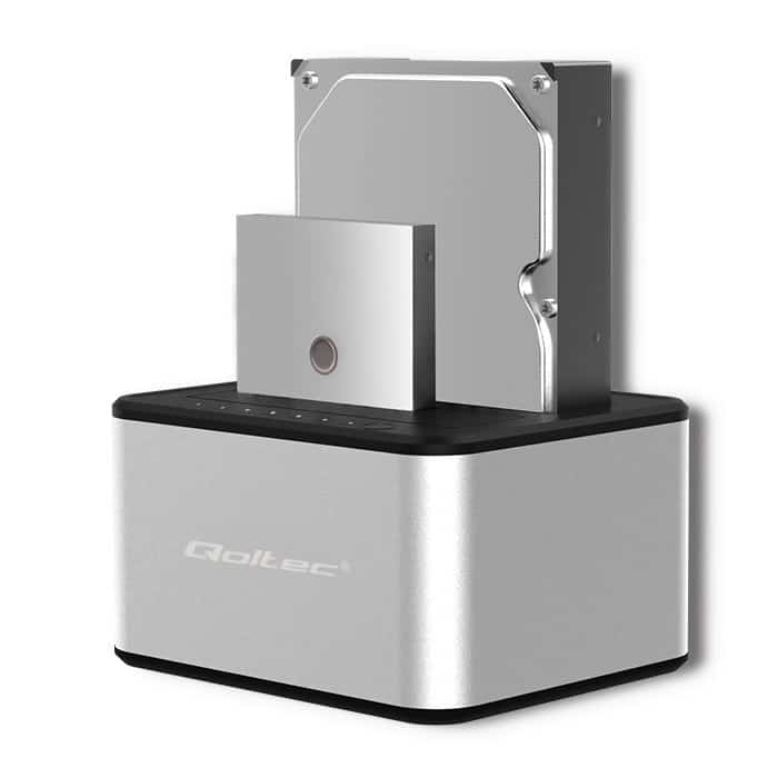 QOLTEC STACJA DOKUJĄCA 2XHDD/SSD 2.5"/3.5" SATA USB 3.0