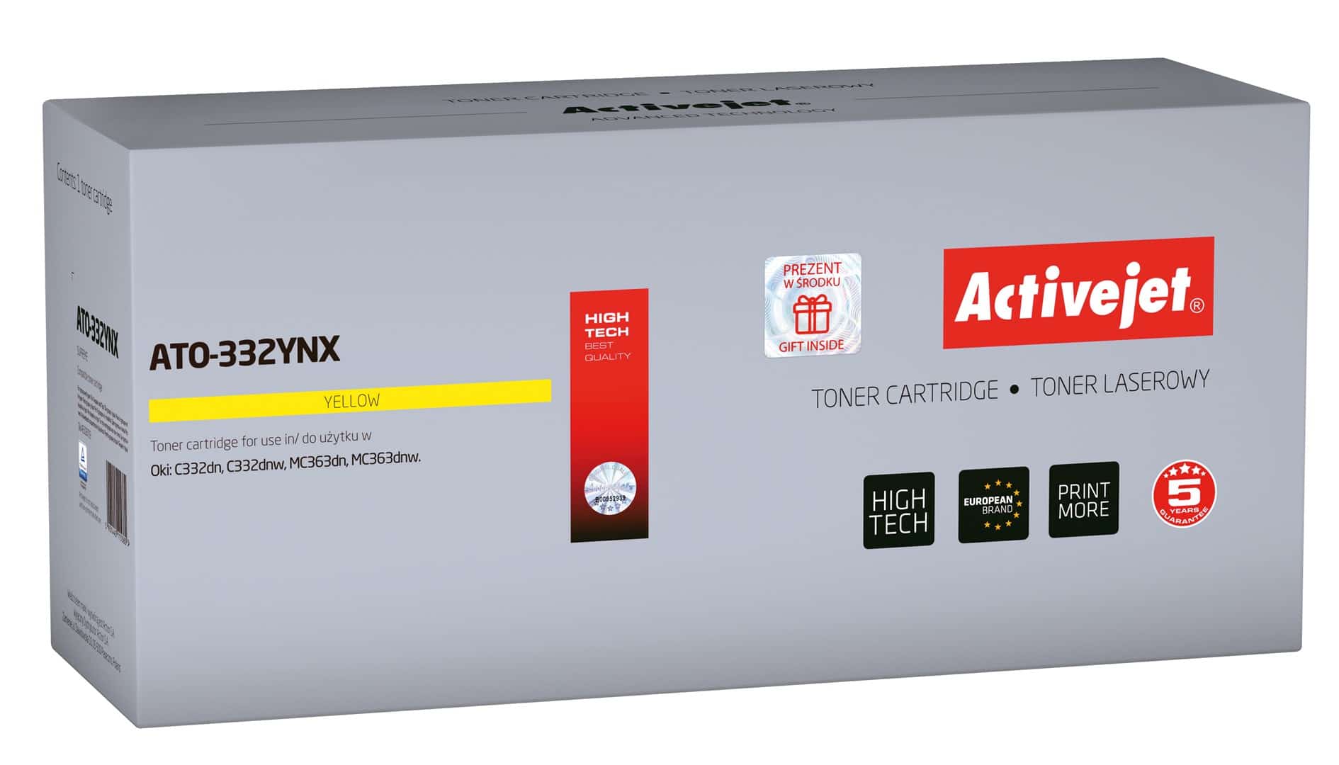 Activejet ATO-332YNX Toner - Zamiennik OKI 46508709