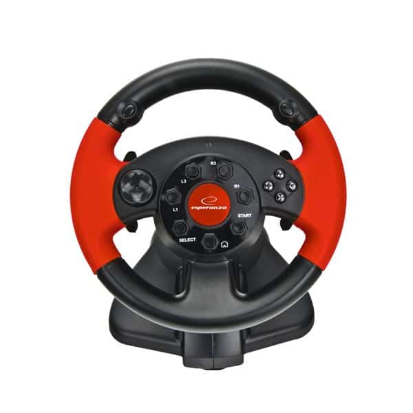 Kierownica z wibracjami Esperanza High Octane EG103 (PC, PS2, PS3; czarna)