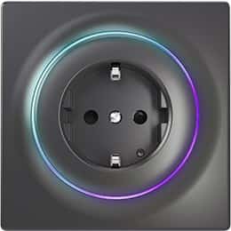Inteligentne gniazdko FIBARO Outlet Walli Type F, antracyt