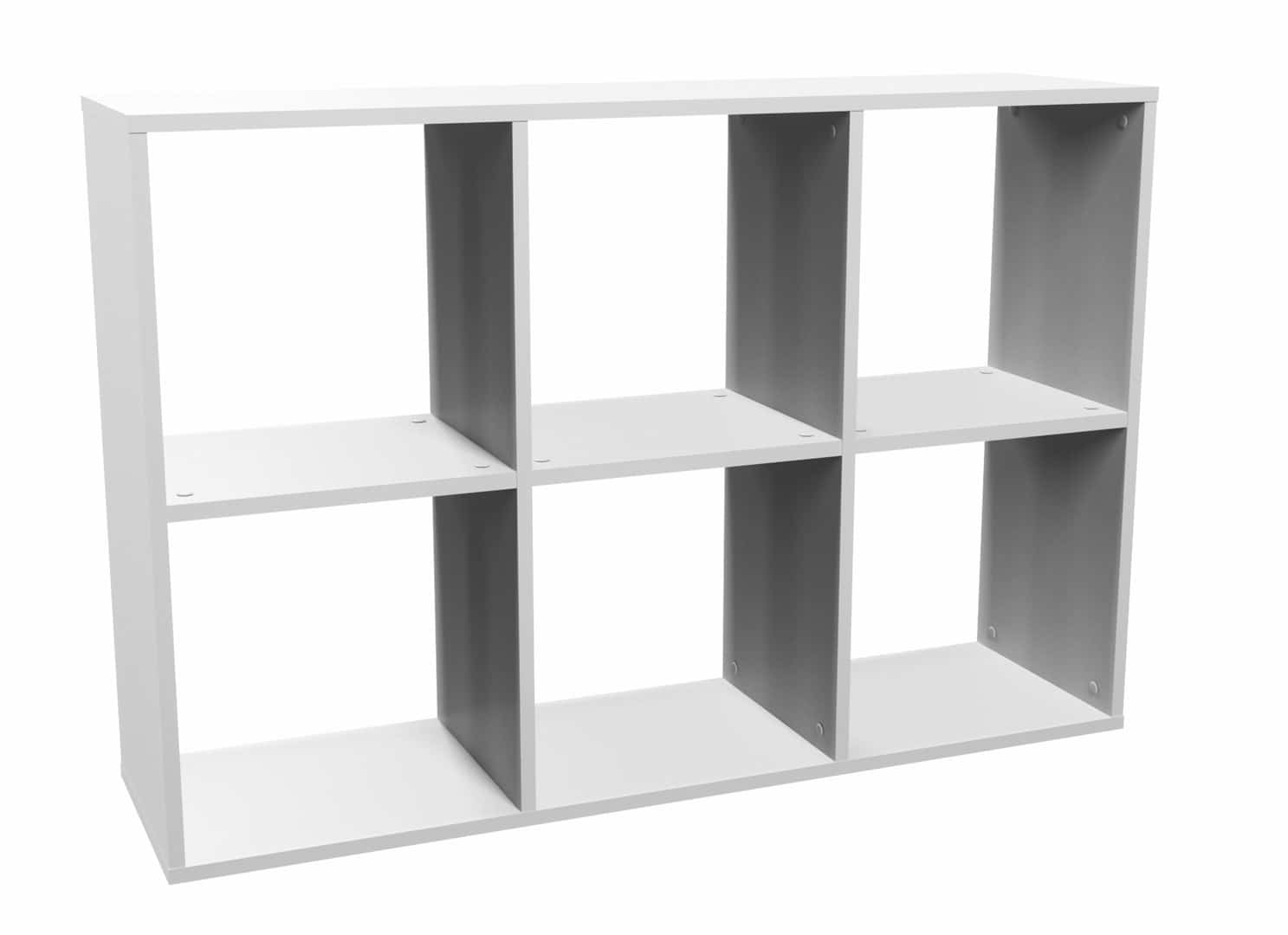 REGAŁ MALAX 2X3 BIEL - 6 Półek