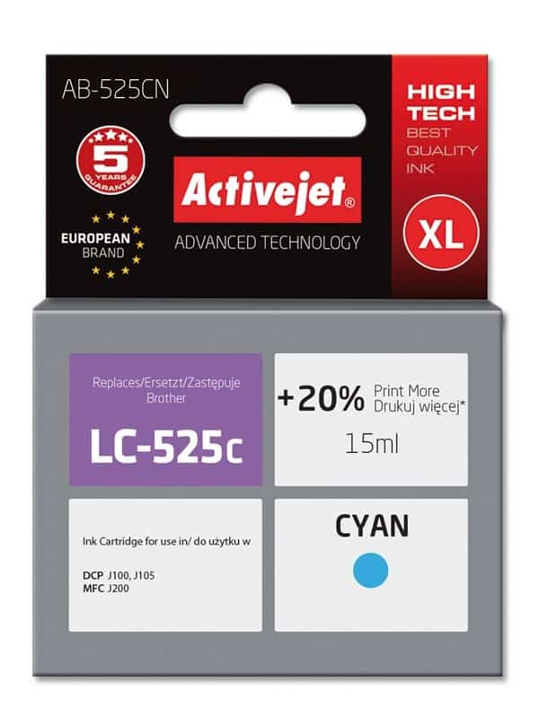 Activejet AB-525CN Tusz Zamiennik dla Brother LC525C