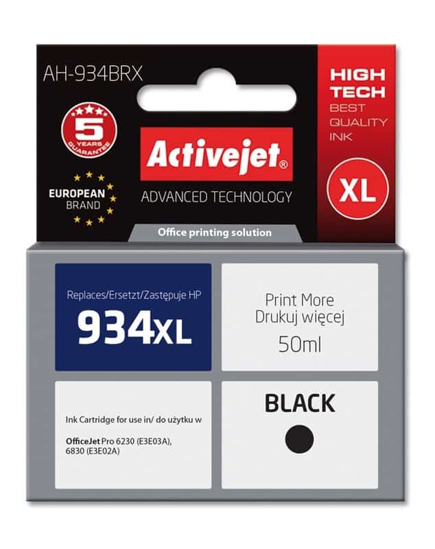Activejet AH-934BRX Tusz, 50 ml, czarny, kompatybilny z HP