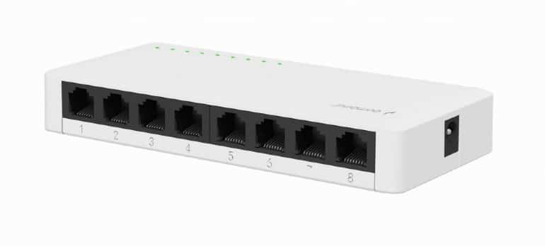 GEMBIRD SWITCH DESKTOP GIGABIT LAN 8X 10/100/1000MBPS BIAŁY