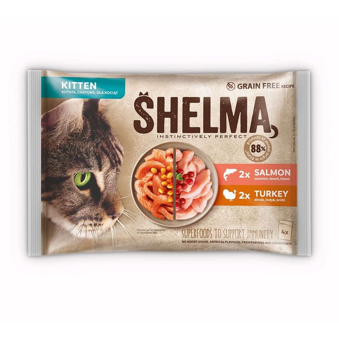 SHELMA saszetki dla kociąt 4x85g - 499g