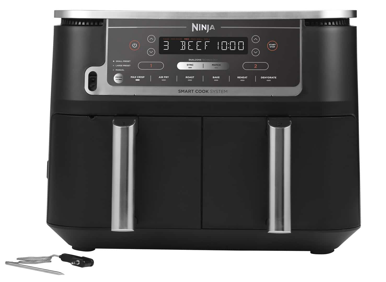 NINJA Frytkownica beztłuszczowa AF451EU - 9,5 l, 2470 W, czarna
