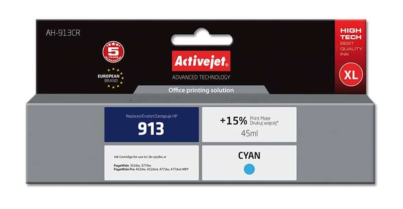 Activejet AH-913CR Tusz 45 ml Niebieski do HP