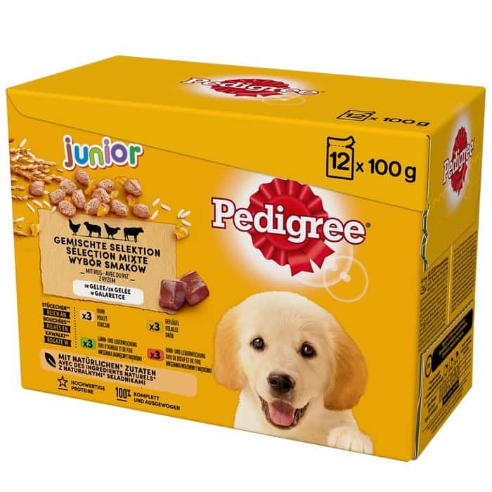 PEDIGREE Junior Wybór smaków - 12x100 g