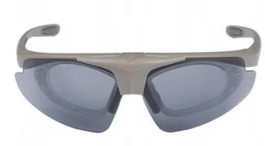 Okulary strzeleckie Wosport Tan - 3 wizjery