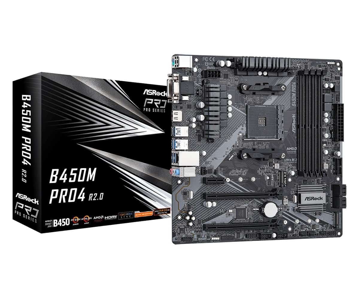 Płyta główna Asrock B450M PRO4 R2.0 Socket AM4