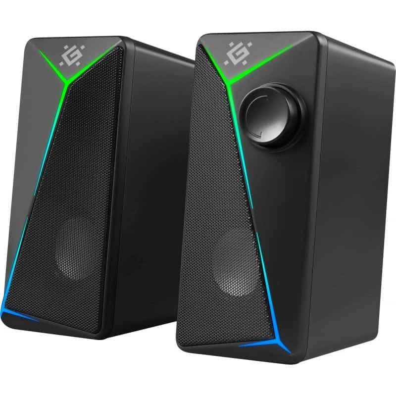 DEFENDER GLOSNIKI PC J5 2.0 6W LED USB CZARNE