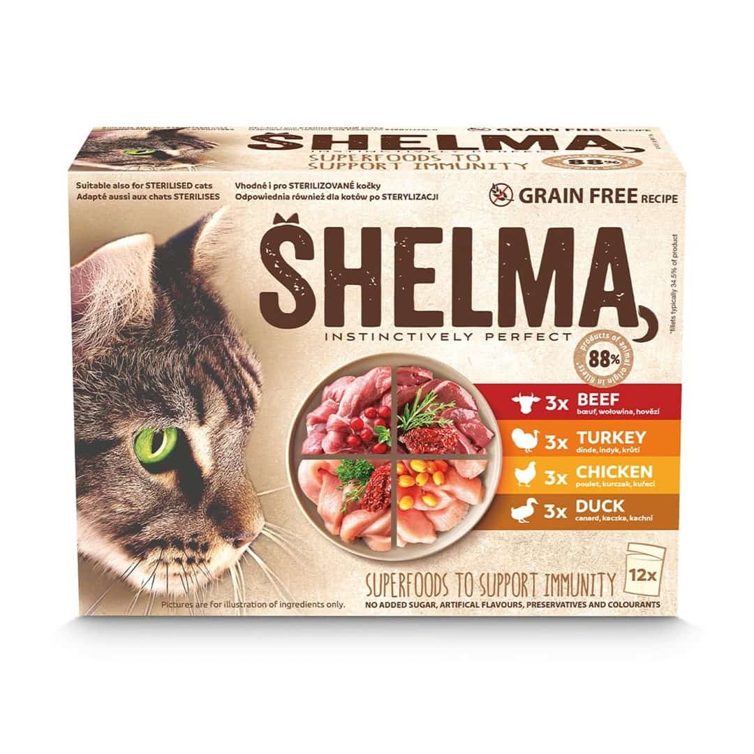 SHELMA saszetka - bezzbożowa karma dla kotów 12x 85g