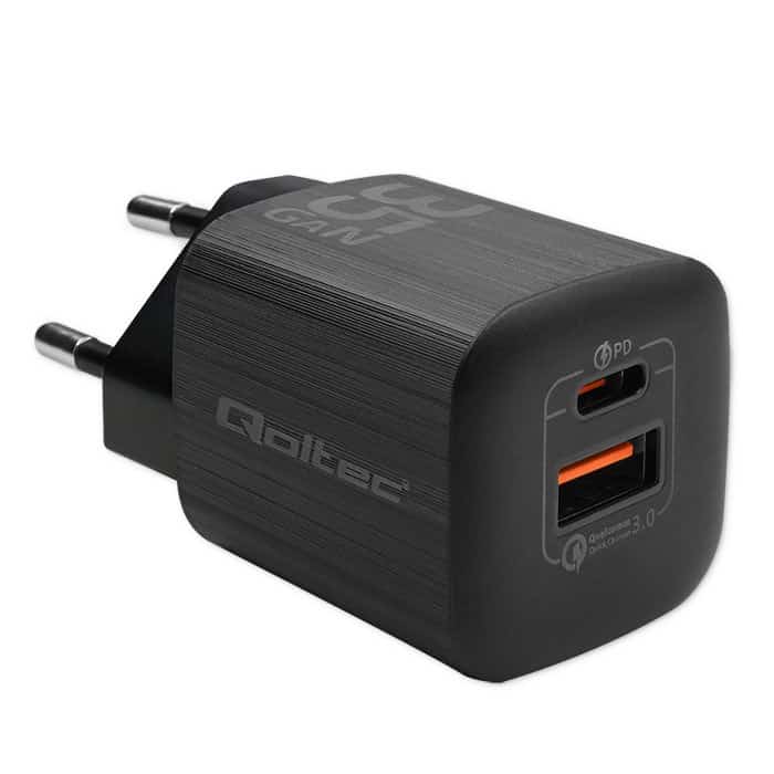 QOLTEC ŁADOWARKA SIECIOWA 35W GAN ULTRA | CZARNA