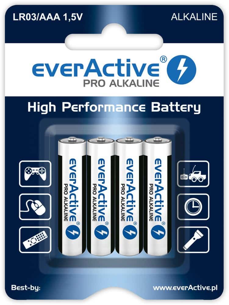 Zestaw baterii everActive LR64BLPA (x 4)