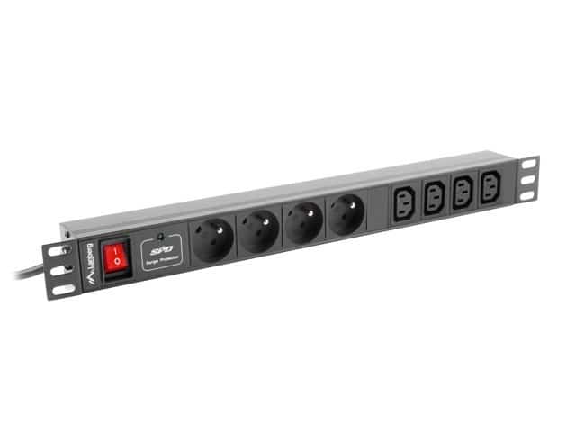 Listwa zasilająca Lanberg PDU-04E04I-0200-BK, 2m, czarna