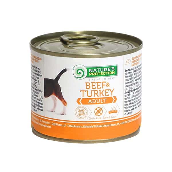 Nature's Protection Dog Adult Wołowina&Indyk 200g