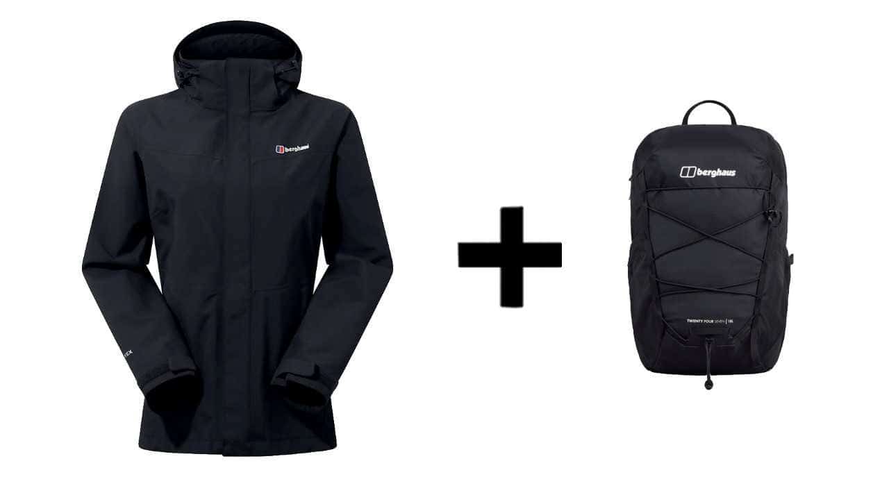 Kurtka Berghaus Hillwalker IA Shell M Czarna + Plecak