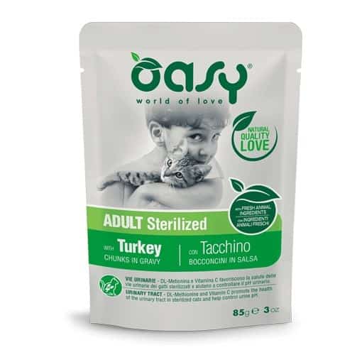 Oasy Chunks in gravy Adult Turkey 85gr