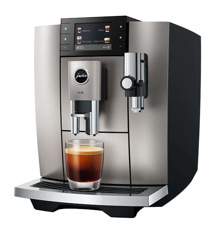Ekspres do kawy Jura E8 Midnight Silver - 1450W, A, 1,9l