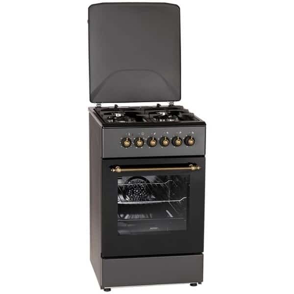 Kuchnia gazowo-elektryczna MPM-56-KRM-13 50 cm Czarna Retro