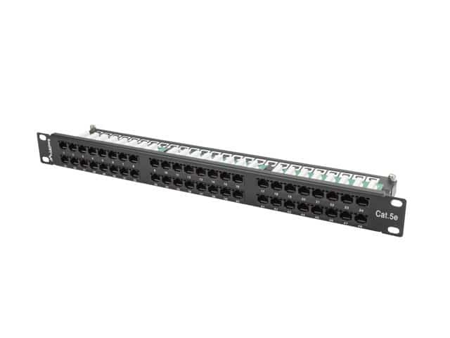 Patch panel Lanberg PPU5-1048-B, 1U, 48xRJ-45