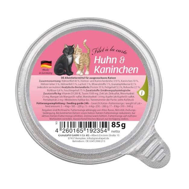 GranataPet Filet a la carte kurczak z królikiem 85g
