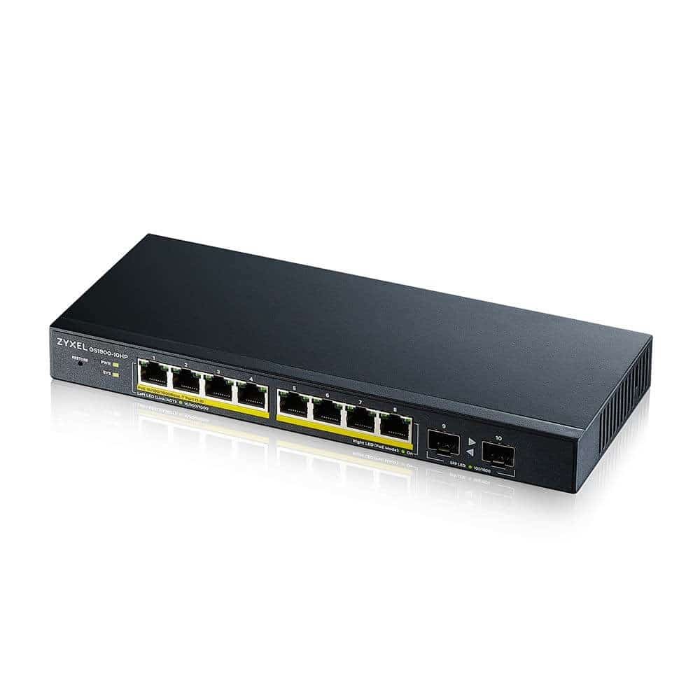 Switch Zyxel GS1900-10HP 10p PoE 77W Managed Gigabit