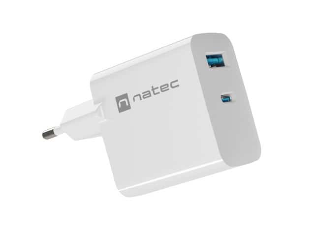 NATEC RIBERA GAN 45W 1X USB-A 1X USB-C Ładowarka
