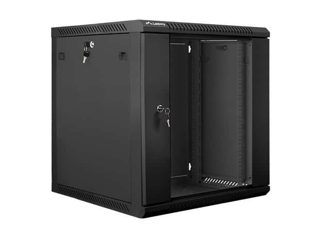 Szafa rack Lanberg WF01-6612-10B, 12U, czarna