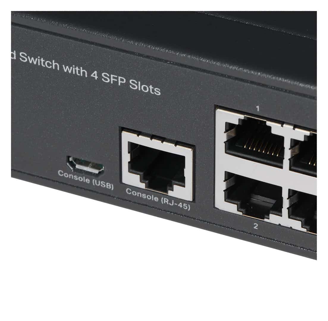Switch TP-Link TL-SG3428 1U, czarny, 28 portów Gigabit Ethernet