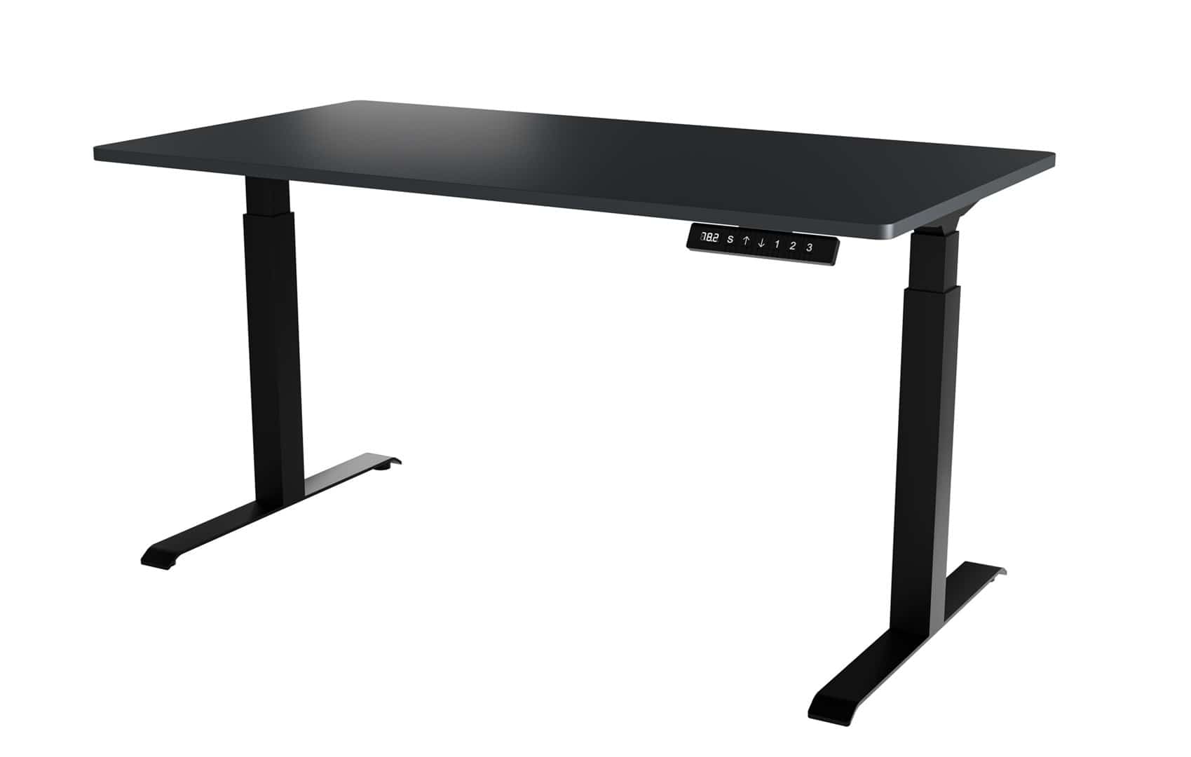 Biurko MOON LONG 150x80x72-120 czarny/antracyt