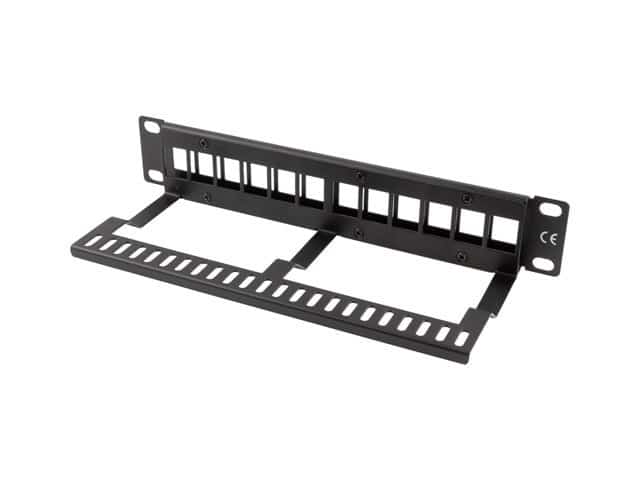 LANBERG PATCH PANEL PUSTY 12 PORT 1U CZARNY