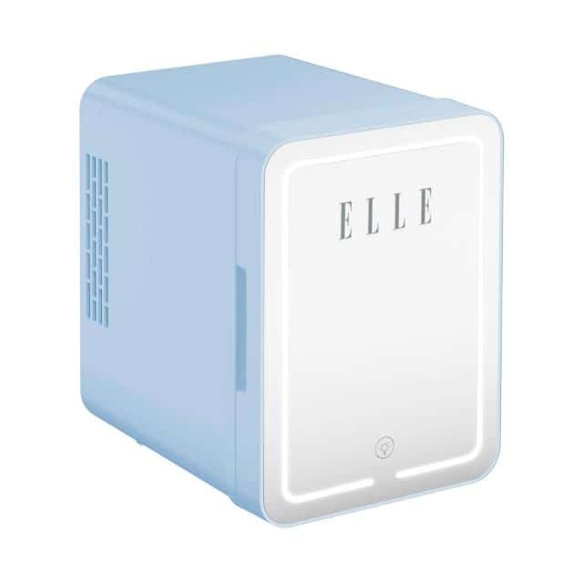 Mini lodówka ELLE 4L niebieska z lusterkiem LED