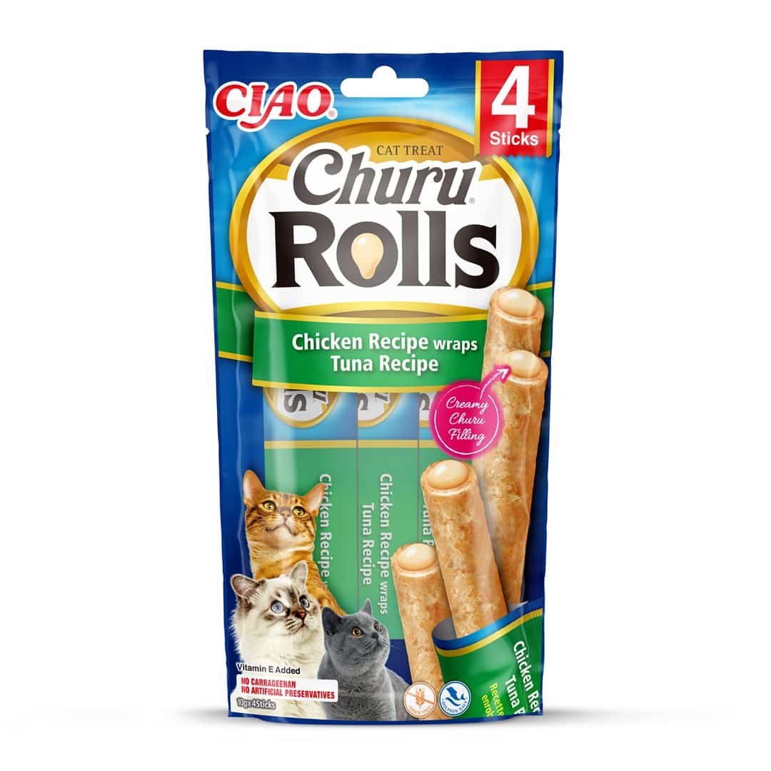INABA Churu Rolls Tuńczyk z kurczakiem - 4x10g