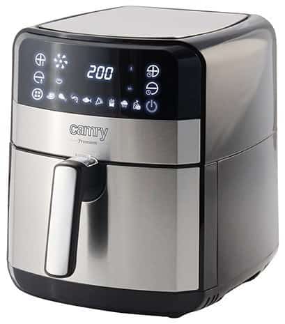 Frytkownica beztłuszczowa CAMRY CR 6311 - 5 l, srebrna, 2500 W