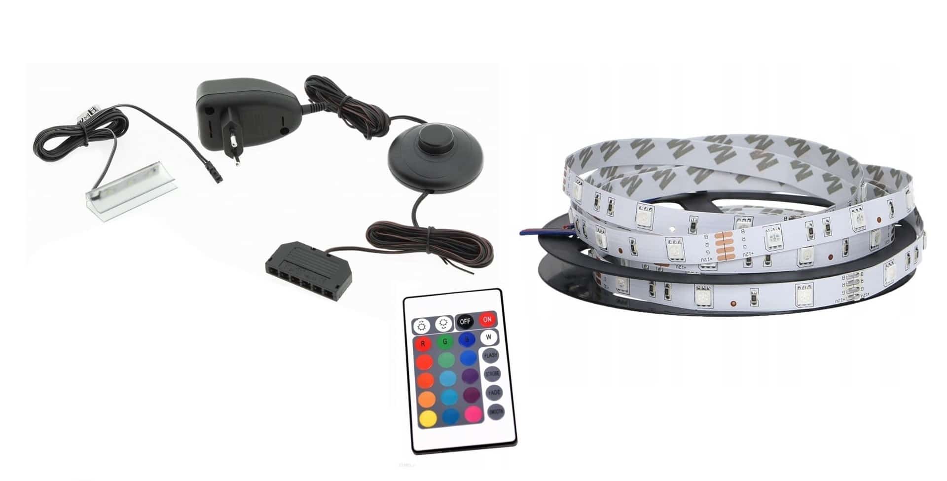 Oświetlenie komoda QIU 2D1K RGB - Klipsy LED