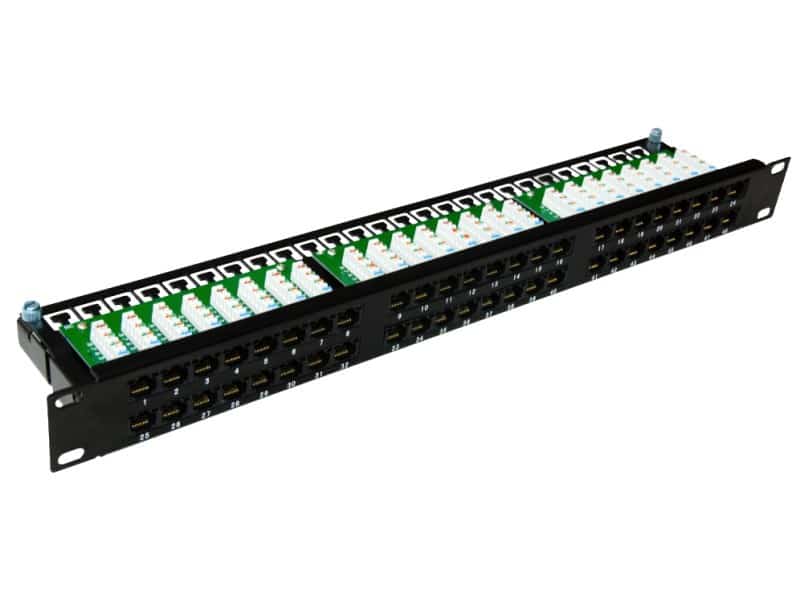 Patch panel A-LAN PK030, 1U, kat. 6, 48xRJ-45