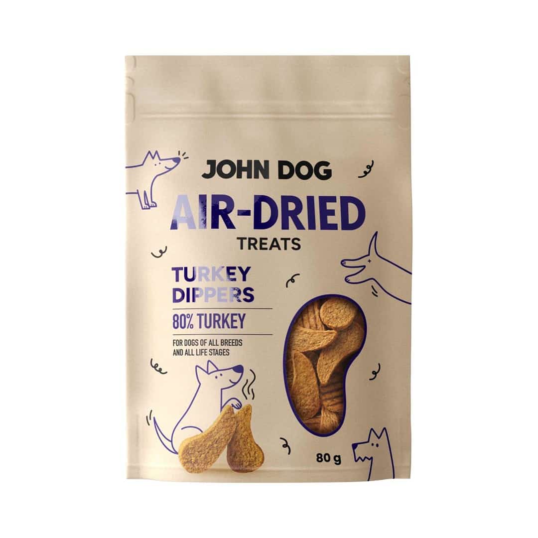 Przysmak suszony JOHN DOG z indykiem 80g