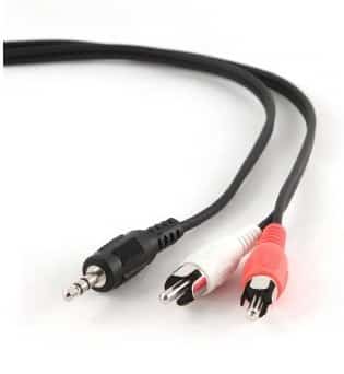 Kabel GEMBIRD CCA-458-2.5M, 2x Cinch M - Mini Jack M, 2,5m