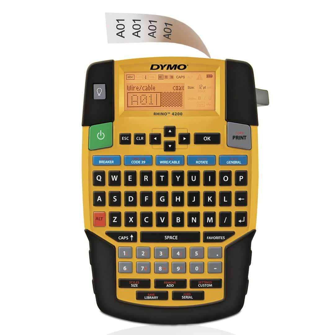 Drukarka Etykiet DYMO Rhino 4200 QWERTY Czarny, Żóły