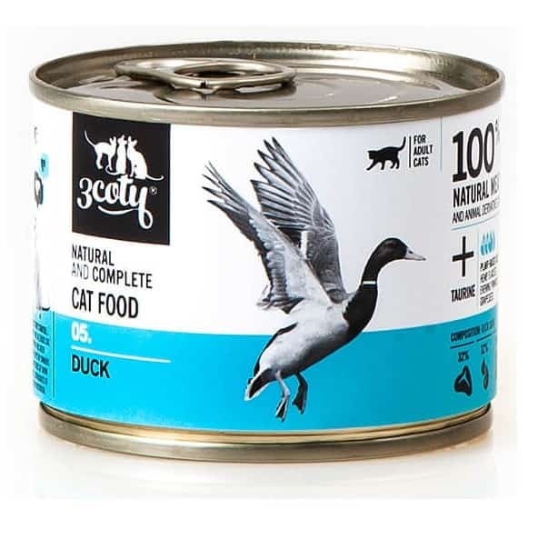 3Coty DUCK for Adult cats 180g - Karma mokra