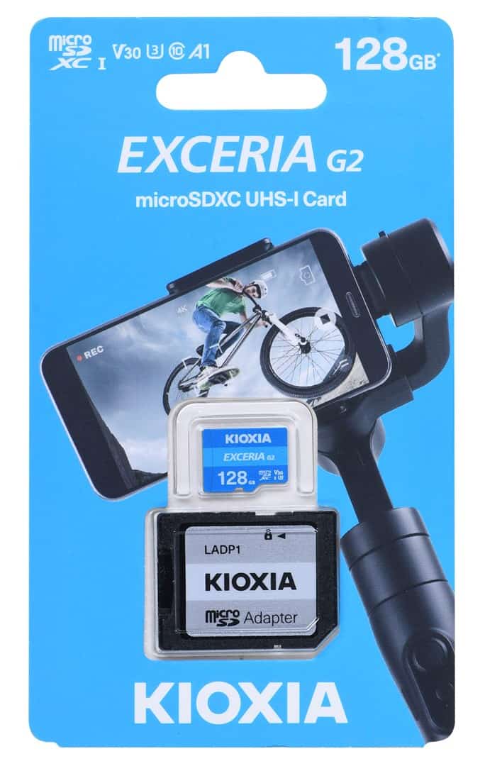 KIOXIA 128GB microSD Exceria UHS I U3 V30