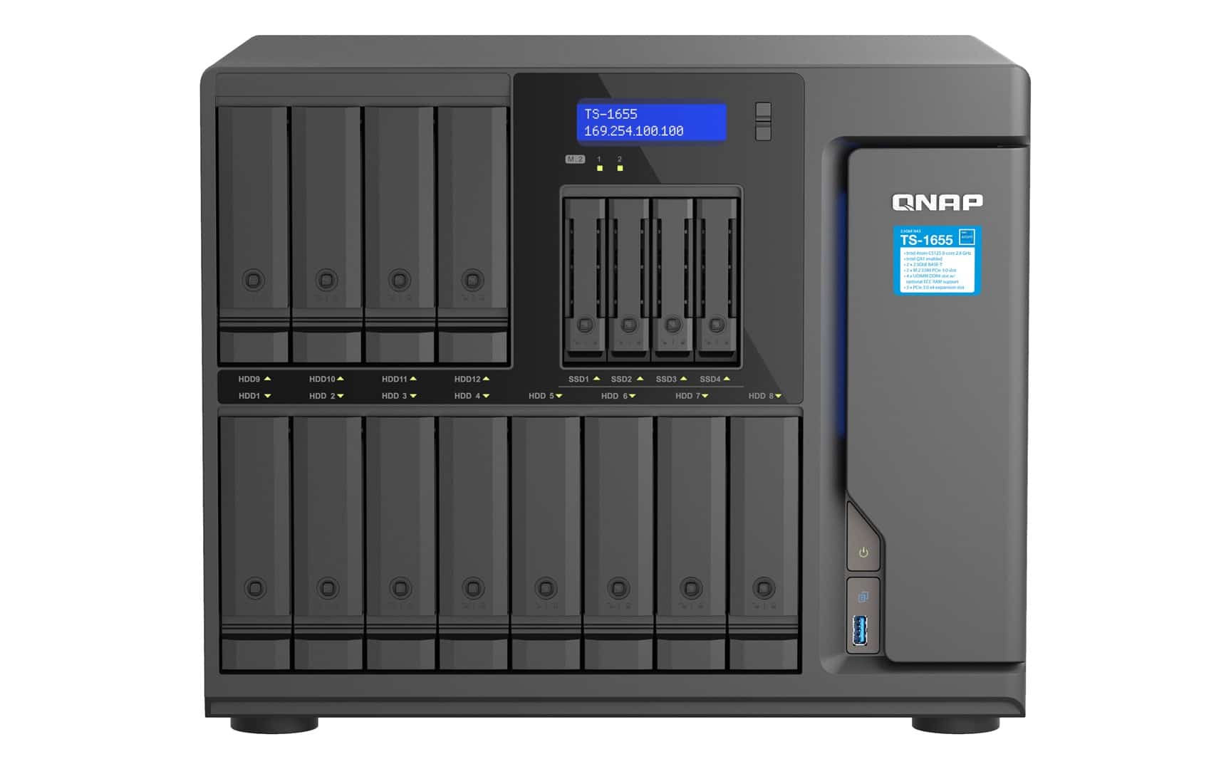 Qnap TS-1655-8G, 8-Rdzeniowy Intel Atom C5125