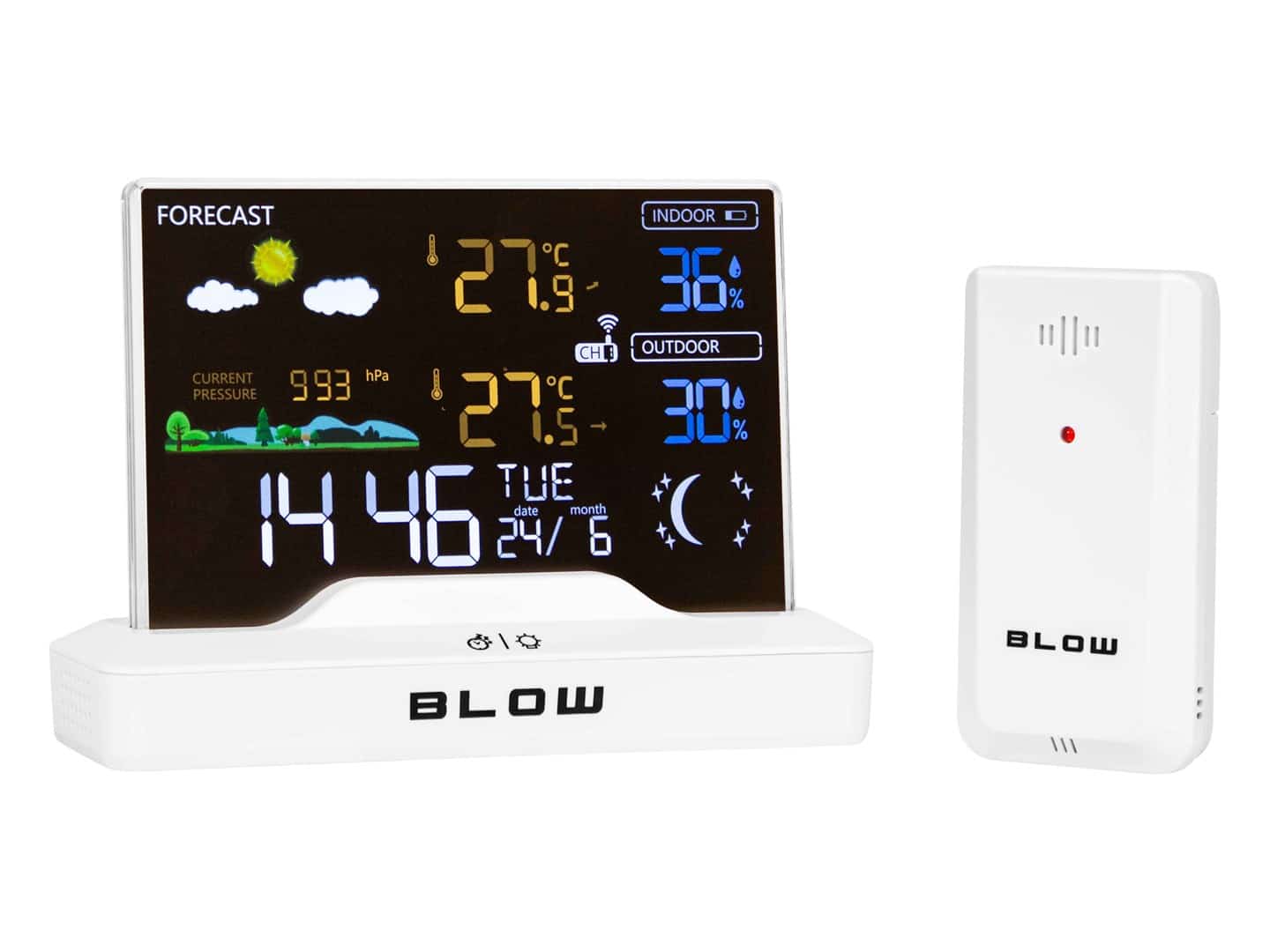 BLOW STACJA POGODOWA WS104 BIAŁA