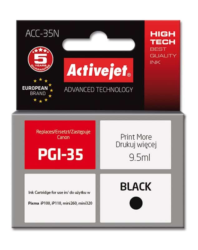 Activejet ACC-35N Tusz (zamiennik Canon PGI-35; czarny, 9,5 ml)